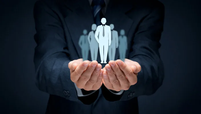 Influencer, opinion leader, team leader, CEO, market leader, and another business leading concepts.